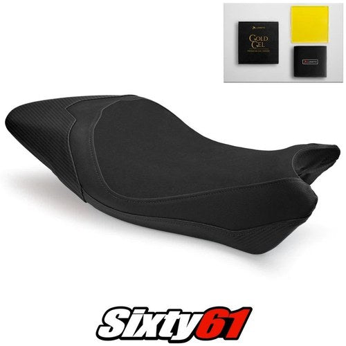 Ducati Monster 797 Seat Cover and Gel 2017-2019 2020 Black Luimoto Suede Carbon