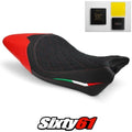 Ducati Monster 797 Seat Cover and Gel 2017-2019 2020 Red Luimoto Suede Carbon