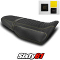 Honda Grom Seat Cover & Gel 2021-2025 Black Yellow Stitch Luimoto Tec-Grip Suede