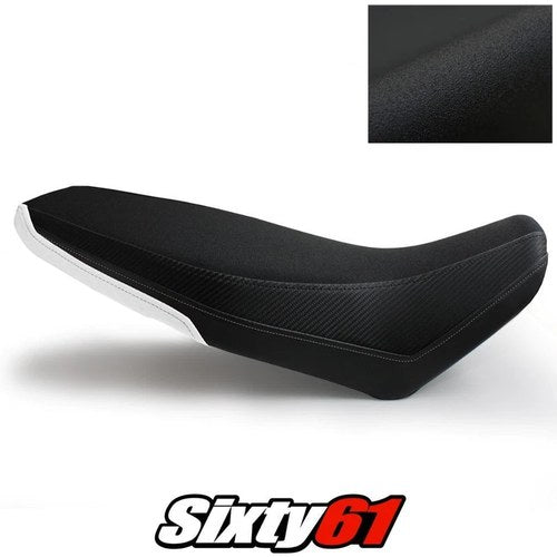 Honda Grom Seat Cover 2014 2015 Front Black White Luimoto Tec-Grip Carbon