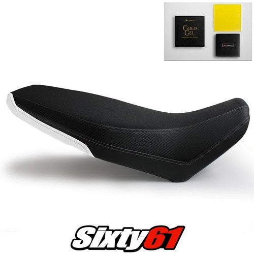 Honda Grom Seat Cover and Gel 2014 2015 Black White Luimoto Tec-Grip Carbon