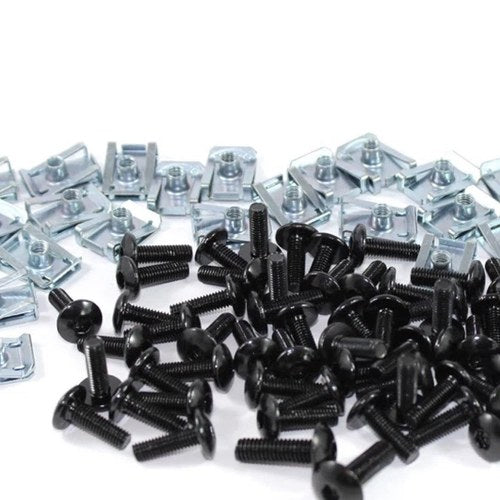 Yamaha Fzr 1000 Exup 1991-1994 Black Aluminium Fairing & Screen Bolts Clips Kit
