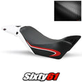 Triumph Speed Triple Seat Cover 2011 2012 2013 2014 2015 White Luimoto Carbon