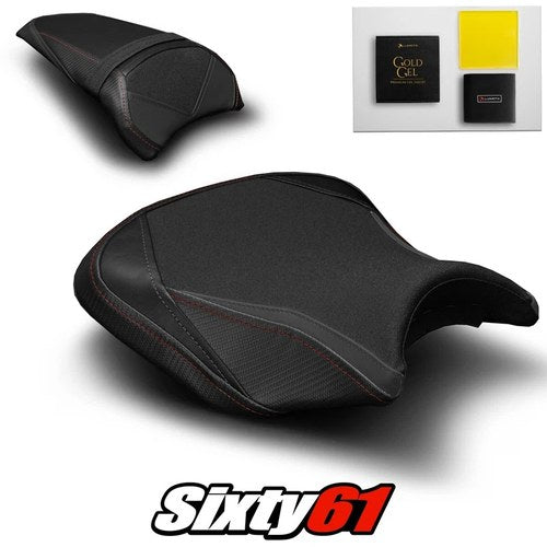 Kawasaki Ninja 650 Seat Covers and Gel 2017-2024 2025 Black Red Luimoto Tec-Grip
