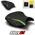 Kawasaki Ninja 650 Seat Covers 2017-2022 2023 2024 2025 Green Luimoto Tec-Grip