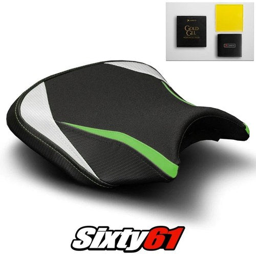 Kawasaki Ninja 650 Seat Cover and Gel 2017-2024 2025 2026 White Luimoto Tec-Grip