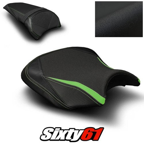 Kawasaki Ninja 650 Seat Covers 2017-2023 2024 2025 Black Green Luimoto Tec-Grip
