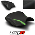 Kawasaki Ninja 650 Seat Covers 2017-2023 2024 2025 Black Green Luimoto Tec-Grip