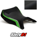 Kawasaki Ninja ZX12R Seat Cover 2000-2003 2004 2005 2006 Green Luimoto Tec-Grip