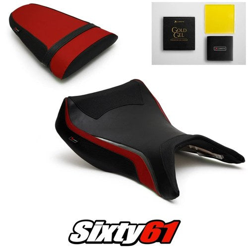 Kawasaki Ninja ZX12R Seat Cover and Gel 2000-2004 2005 2006 Red Luimoto Tec-Grip