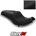 Indian Challenger Seat Cover 2020-2022 2023 Black Bronze Stitch Luimoto Suede
