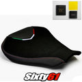 MV Agusta F4 Seat Cover and Gel 2010-2019 2020 Black Red Stitch Luimoto Suede