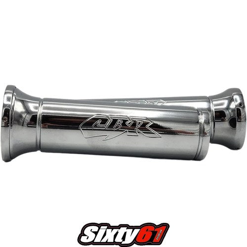 Honda Cbr 600F4i 600RR 900RR 954RR 1000RR Chrome Grips Engraved
