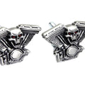 V-Twin Mfg. 48-1622 Skull on Panhead Engine License Plate Decoration Set