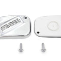 V-Twin 24-1764 Chrome Handlebar Master Cylinder Lid Cover for 15-17 Softail