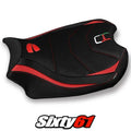 Ducati Panigale V4 Seat Cover 2018-2024 Tappezzeria Smila Ultragrip Red Black