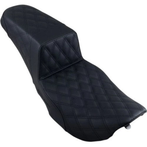 Saddlemen GelCore Step-Up Seat Black Lattice Stitch Harley FLHX/FLHR 97-07