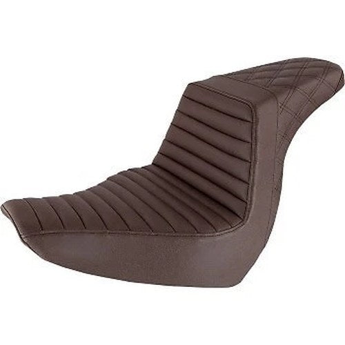 Saddlemen Brown Tuck & Roll LS Step-Up Seat for 18-22 Low Rider & Sport Glide