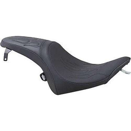 Drag Specialties 0810-1597 Predator Seat - Flame Stitched - Vegas