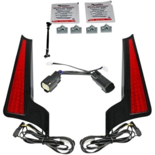 Custom Dynamics Fascia LED Panels Black & Red for 14-23 FLHX/FLTRX/FLHRS