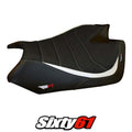 Aprilia RSV4 2009-2018 2019 2020 Seat Cover Tappezzeria Ultragrip White Black