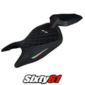 Aprilia RS 660 2021-2025 2026 Seat Cover Tappezzeria Velvet Black Diamond Stitch