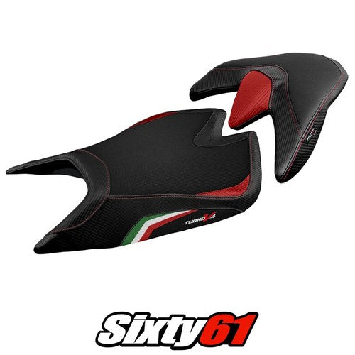 Aprilia Tuono V4 2021-2025 2026 Seat Cover Tappezzeria Comfort Italy Flag Black