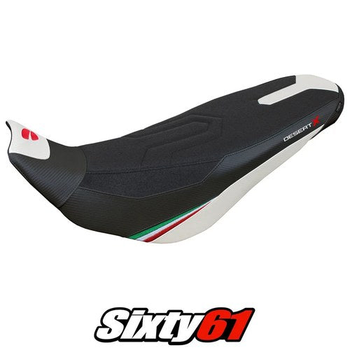 Ducati Desert X Rally Seat Cover Tappezzeria Utragrip 2022-2024 2025 White Black