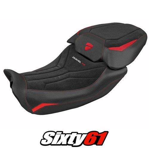 Ducati Diavel V4 Seat Cover Tappezzeria 2023-2025 2026 Diablo Velvet Red Black