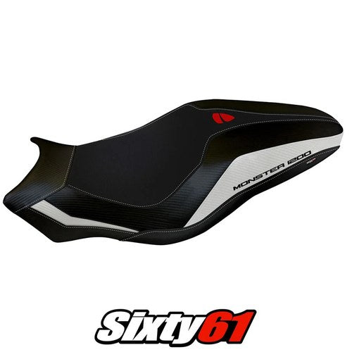 Ducati Monster 1200 Seat Cover Tappezzeria 2017 2018 2019 2020 White Black
