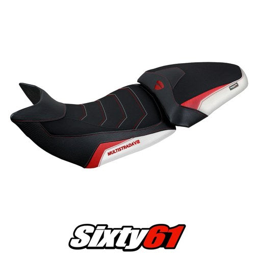 Ducati Multistrada V2 Seat Cover Tappezzeria 2021-2023 2024 Comfort White Red