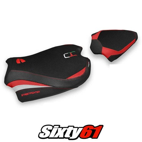 Ducati Streetfighter V4 Seat Cover Tappezzeria 2020-2024 Comfort Red White Black