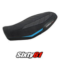 Ducati Scrambler 800 2025 Seat Cover Tappezzeria Comfort Velvet Light Blue Black