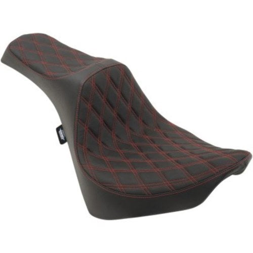 Drag Specialties Predator Iii Red Diamond Stitch Seat fr Harley Softail 18-20