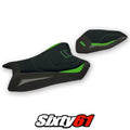 Kawasaki Ninja ZX10R 2016-2019 2020 Seat Cover Tappezzeria Ultragrip Green Grey