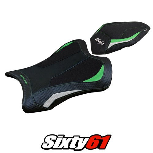 Kawasaki Ninja ZX10R 2021-2025 2026 Seat Cover Tappezzeria Ultragrip Green White