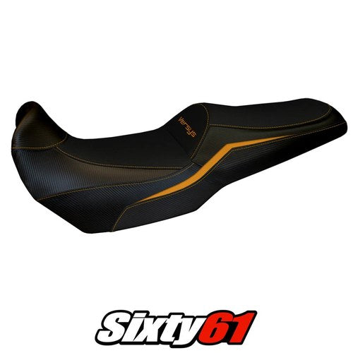Kawasaki Versys 1000 2019-2021 2022 2023 2024 Seat Cover Tappezzeria Orange Blk