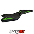Kawasaki Z1000 2010 2011 2012 2013 Seat Cover Tappezzeria Ultragrip Green Black