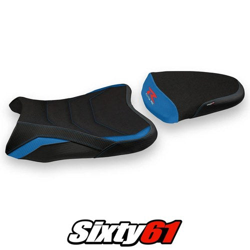 Suzuki Gsxr 1000 2007 2008 Seat Cover Tappezzeria Ultragrip Blue Black 07 08