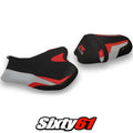 Suzuki Gsxr 1000 2009-2013 2014 2015 2016 Seat Cover Tappezzeria Red Silver Blk