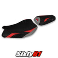 Suzuki Gsxr 1000 2017-2021 2022 2023 Seat Cover Tappezzeria Comfort Red Grey