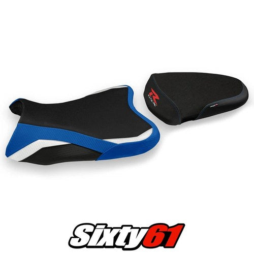 Suzuki Gsxr 600 750 2008 2009 2010 Seat Cover Tappezzeria Blue White Black