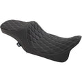 Drag Specialties Predator Iii Seat Double Diamond Silver Thread 97-07 FLHR/FLHX