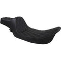Drag Specialties 0801-1370 Extended Reach Predator Seat w/ Silver Diamond Stitch