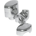 LA Choppers LA-7402-01 Chrome 1-1/2" Tall Risers for 1" Handlebars