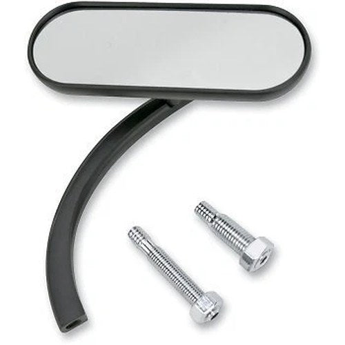 Arlen Ness 13-413 Black Micro-Mirror Mini Oval Black Right Side Only Sold Each
