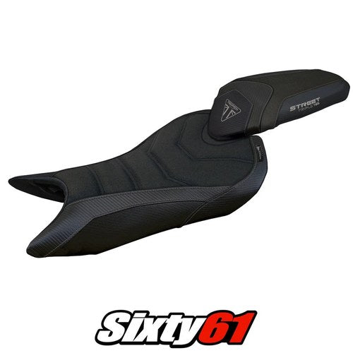 Triumph Street Triple 765 2023 2024 2025 Seat Cover Tappezzeria Ultragrip Black