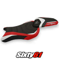 Triumph Street Triple 765 2017-2022 Seat Cover Tappezzeria Ultragrip White Red