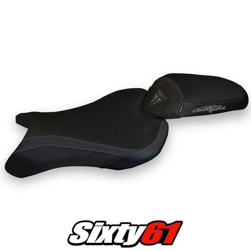 Triumph Street Triple 765 2017-2021 2022 Seat Cover Tappezzeria Comfort Black