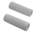 V-Twin 28-0119 White Replica Rib Style Hand Grip Set